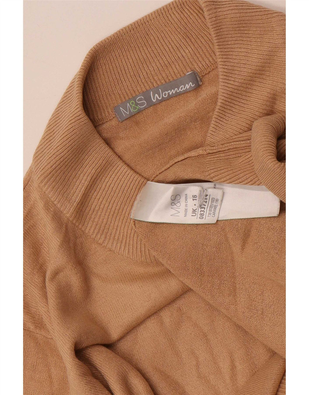 Pulover cu gât țestoasă pentru femei Marks & Spencer UK 16 Maro mare