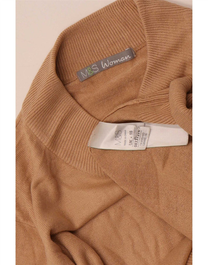 Pulover cu gât țestoasă pentru femei Marks & Spencer UK 16 Maro mare