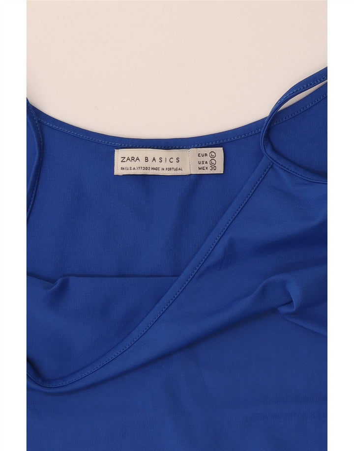 Top Crop pentru femei Zara UK 14 Large Blue