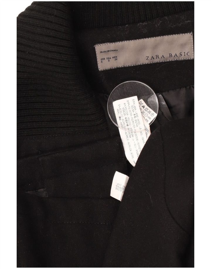 Trenci pentru femei Zara UK 10 Lână neagră mică