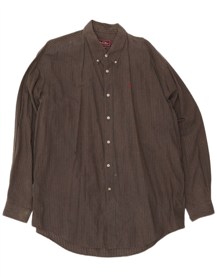 Cămașă pentru bărbați Marlboro Classics 3XL, bumbac cu dungi gri