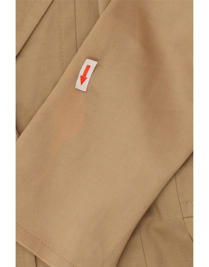 Blazer pentru femei Hugo Boss, cu 3 nasturi, UK 10, mic, bej, bumbac, clasic