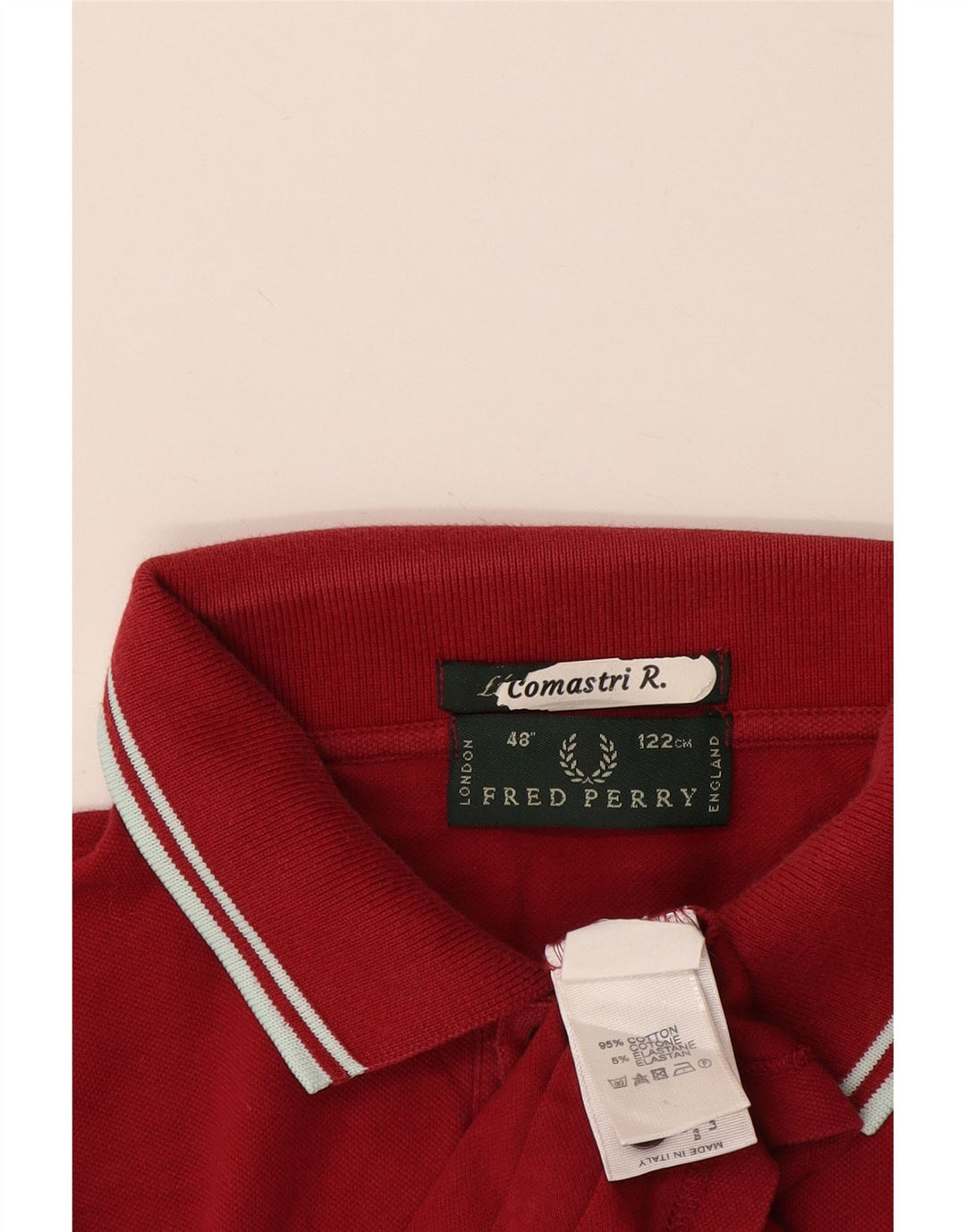 Cămașă polo Fred Perry pentru bărbați IT 48 Medium Burgundy Bumbac