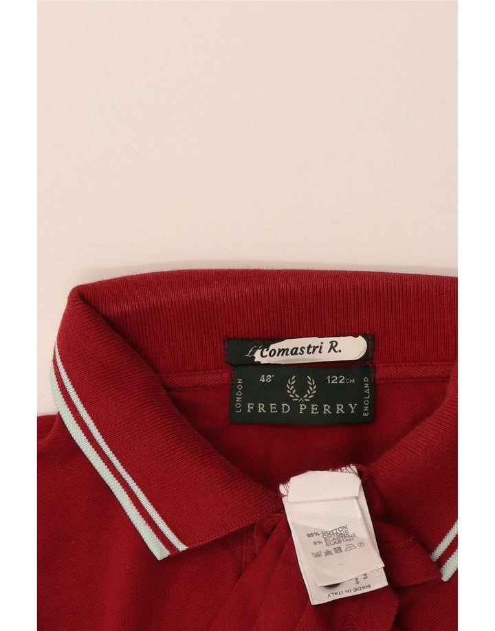 Cămașă polo Fred Perry pentru bărbați IT 48 Medium Burgundy Bumbac