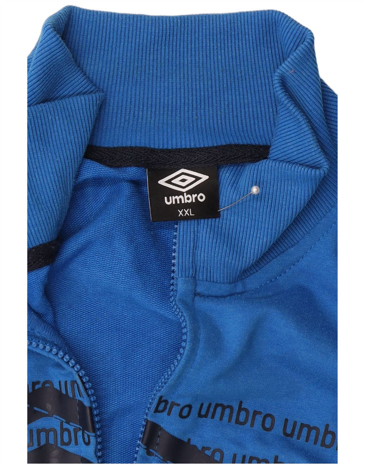 Jachetă de trening grafică Umbro pentru bărbați 2XL, bumbac color block, albastru