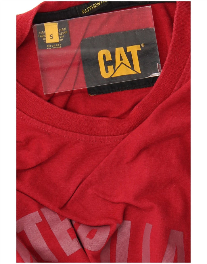 CAT Tricou grafic pentru bărbați Top mic, roșu, bumbac