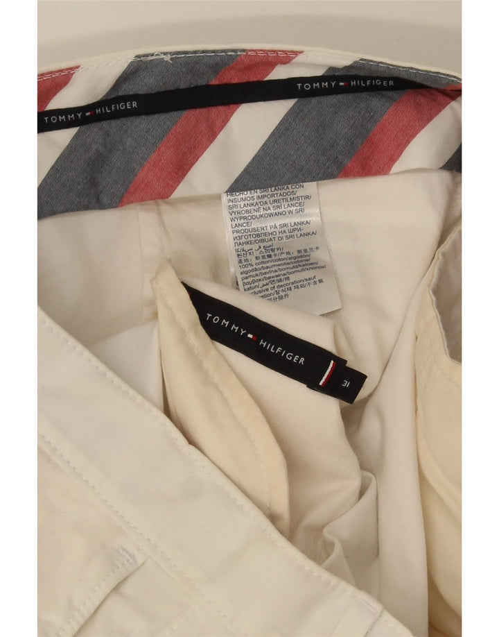 TOMMY HILFIGER Pantaloni scurți chino pentru bărbați W31 bumbac alb mediu