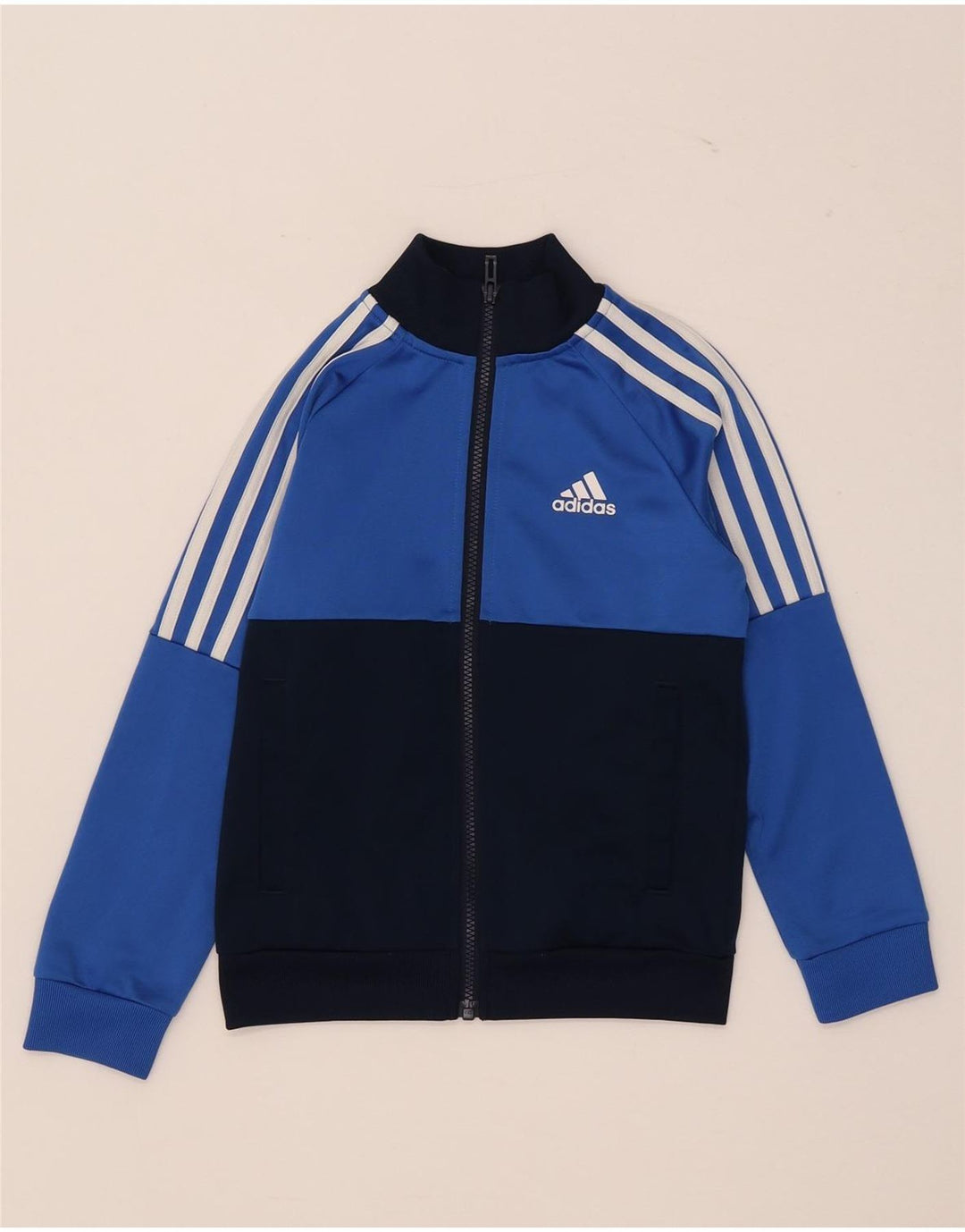 Jachetă de trening pentru băieți Adidas 7-8 ani, albastru, poliester