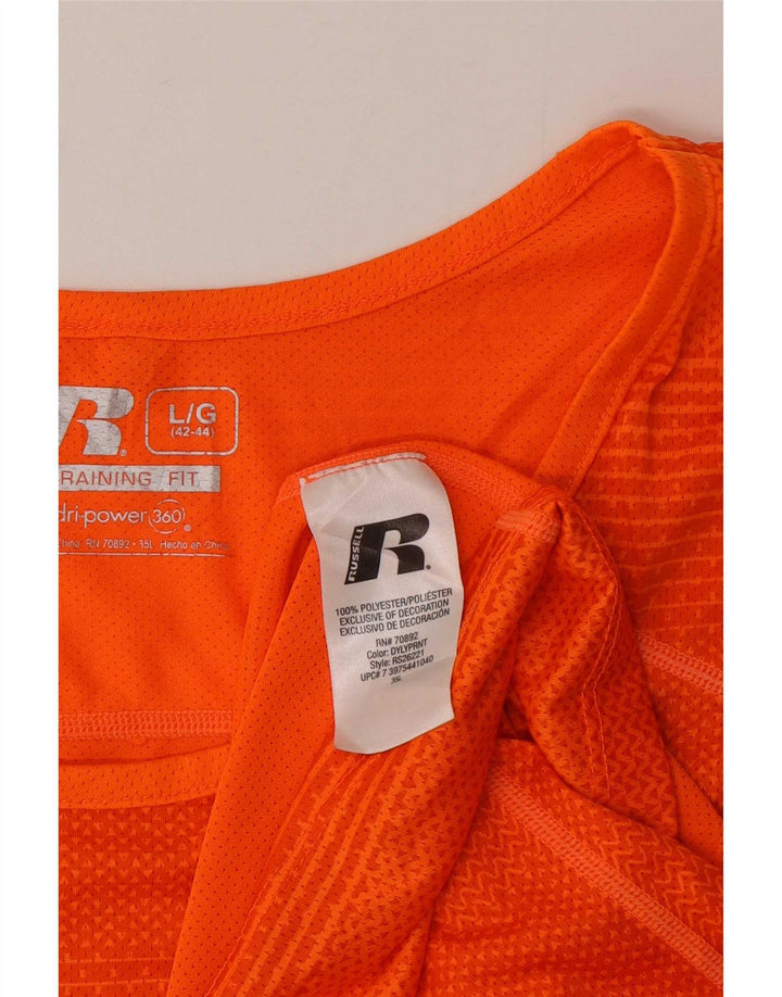 Vest Vest Top pentru bărbați Russell Athletic UK 42/44 Poliester mare cu dungi portocalii