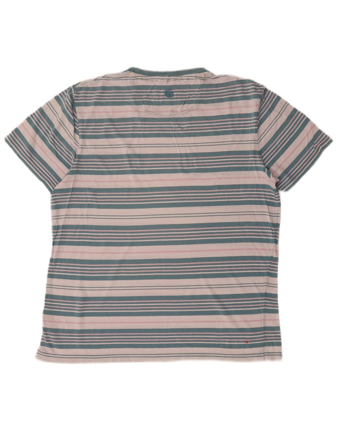 Fat Face Bărbați Tricou Top Mediu Albastru, Bumbac cu dungi