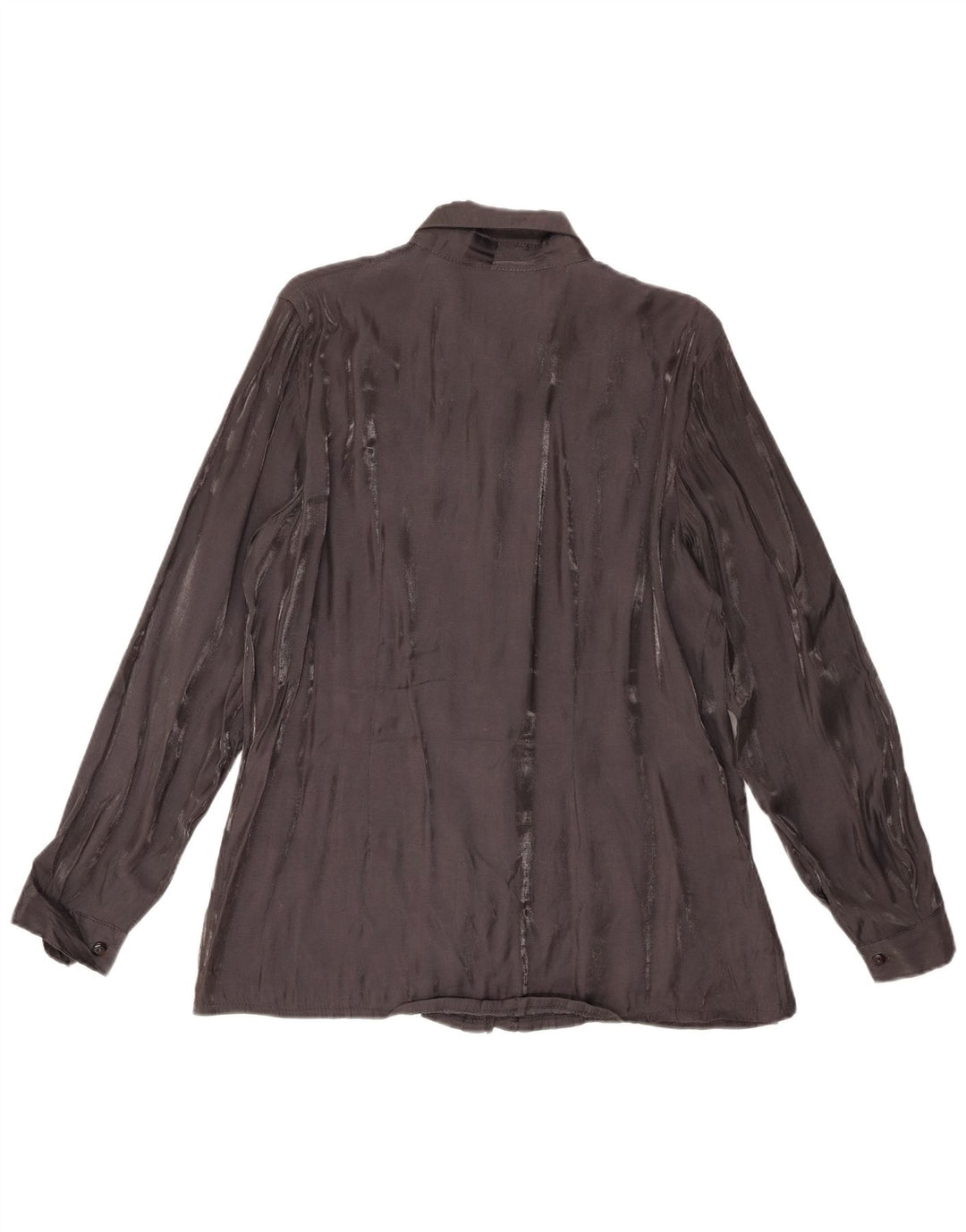 Bluză cămașă vintage pentru femei UK 18 XL Viscoză neagră