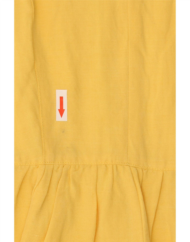 Roccobarocco Femei A-Line Dress UK 10 Small Yellow
