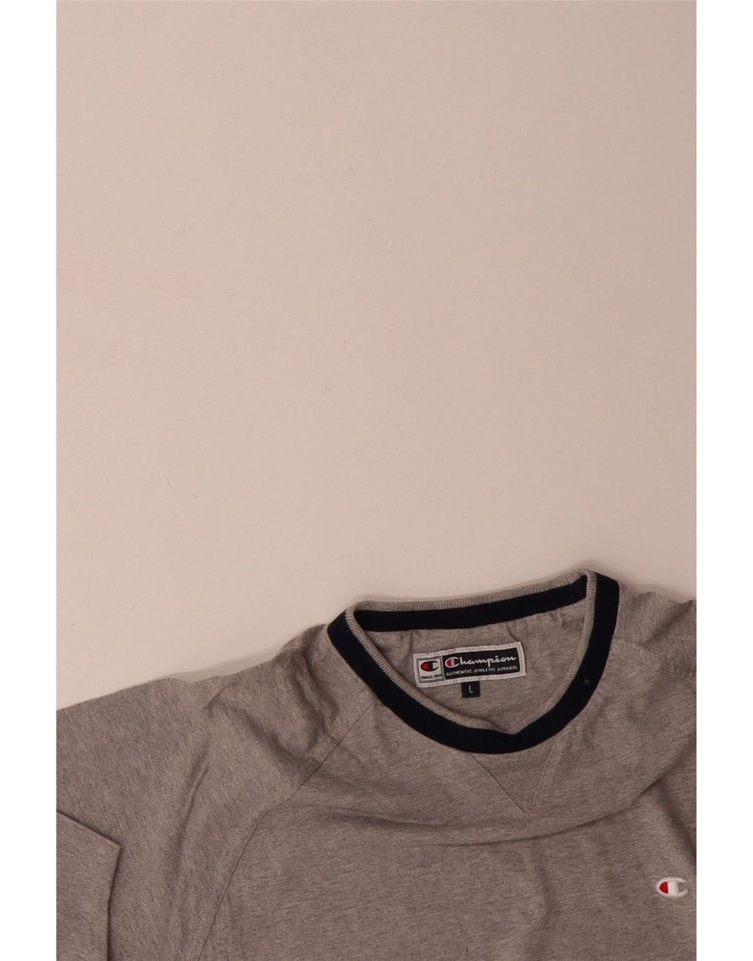 CHAMPION Mens T-Shirt Top Large Grey Cotton