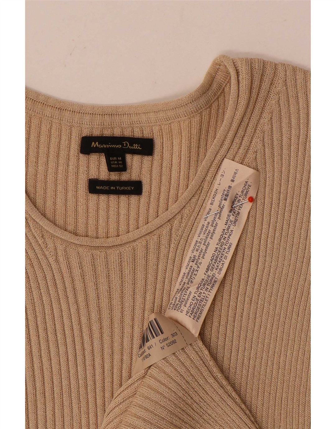 Massimo Dutti Rochie Maxi fără mâneci pentru femei UK 12 Medium Beige Viscose