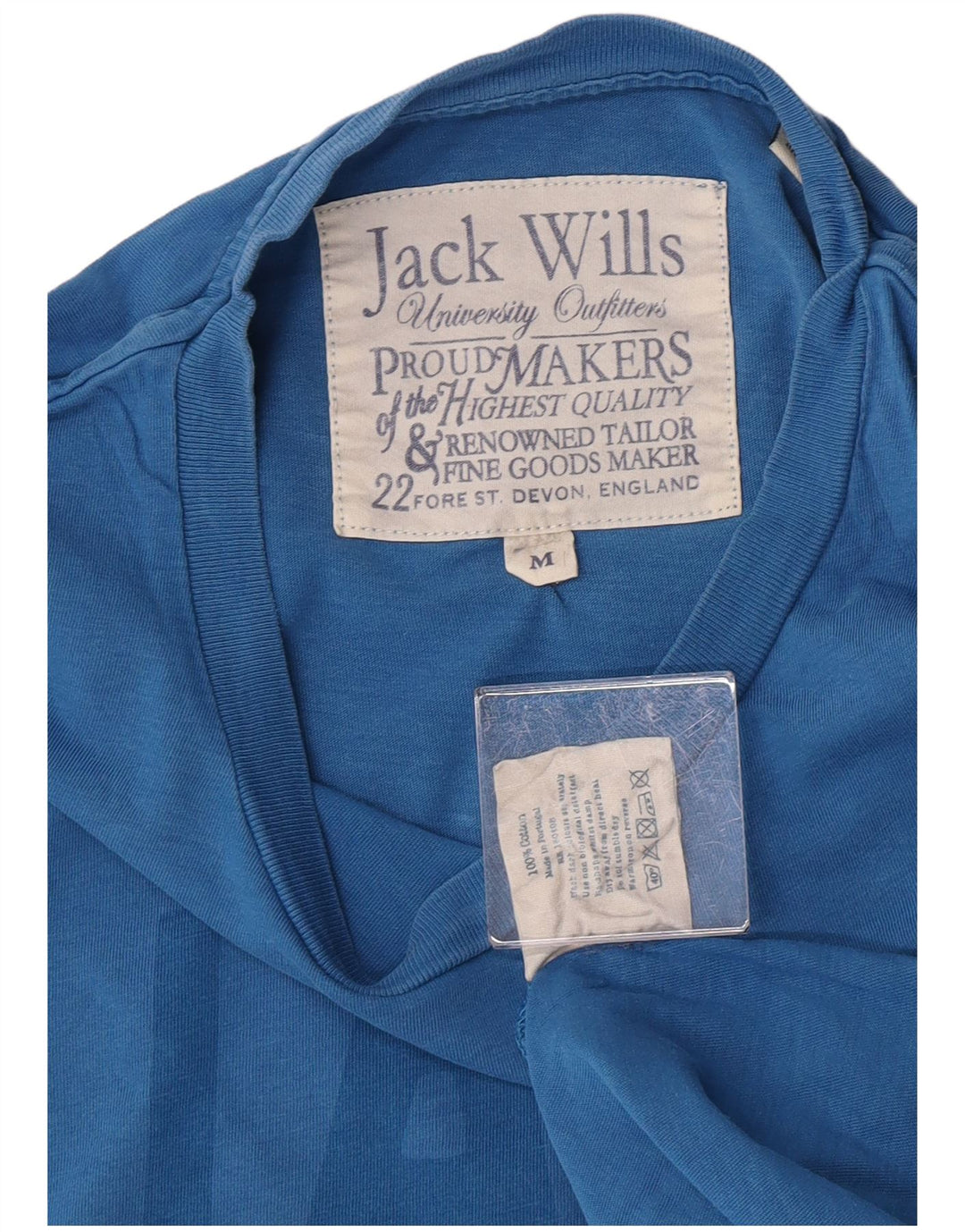 Tricou cu grafic Jack Wills pentru bărbați Top din bumbac albastru mediu