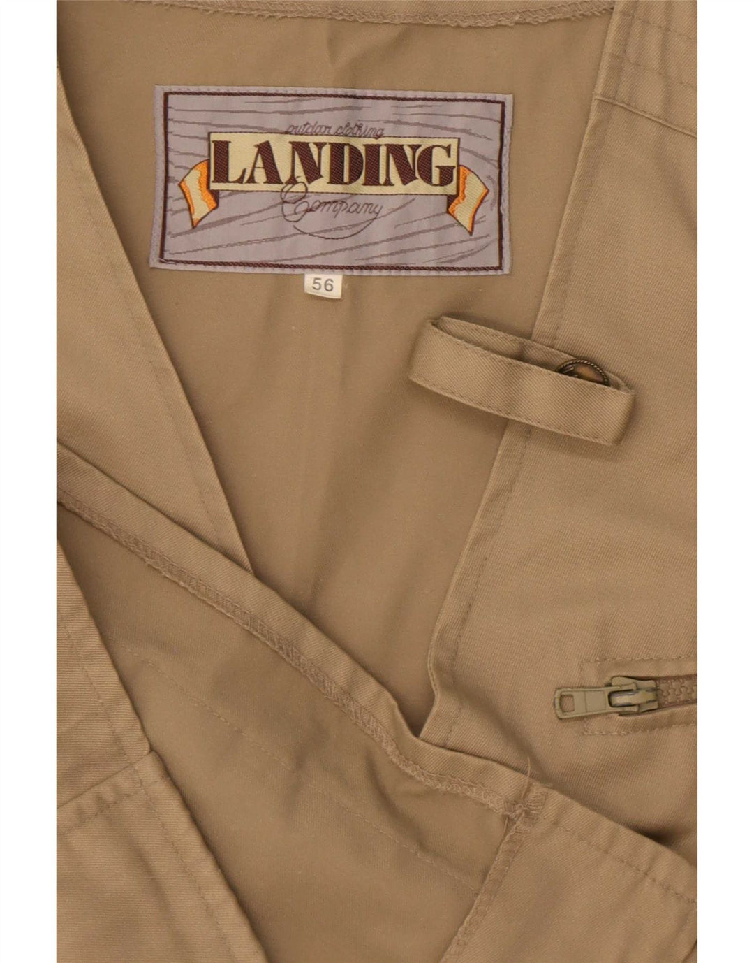 Gilet vintage pentru bărbați, IT 56 3XL, bej, poliester