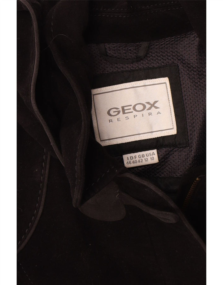 GEOX Respira Duffle Coat UK 12 bumbac mediu negru