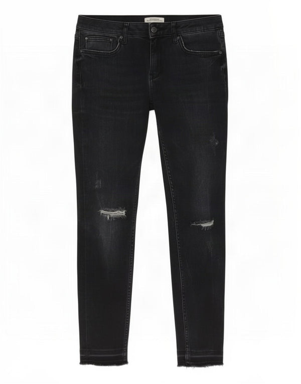 Blugi skinny distressed pentru femei Zara EU 40 Medium W30 L27 Gri