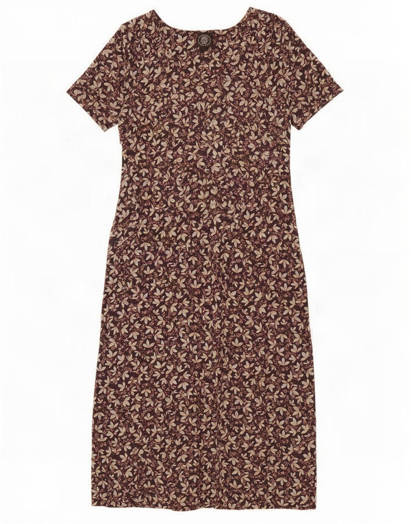 Laura Ashley Rochie Maxi Femei UK 12 Medium Multicolor Floral Bumbac