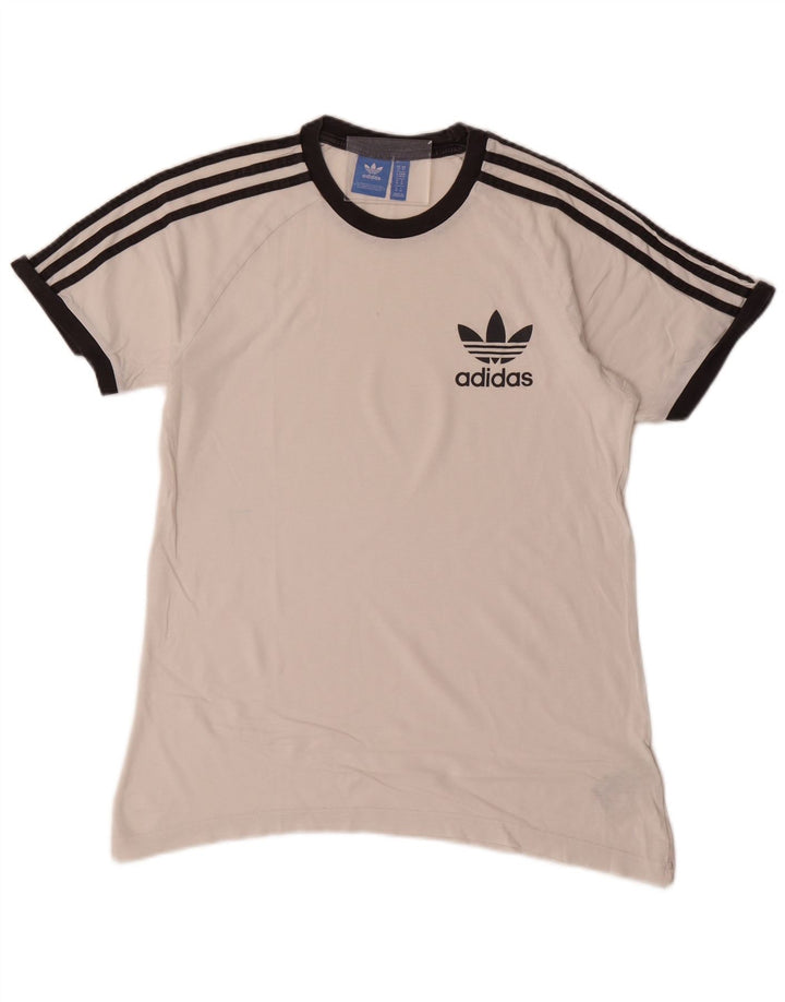 Tricou pentru bărbați Adidas Top Mediu Alb Bumbac