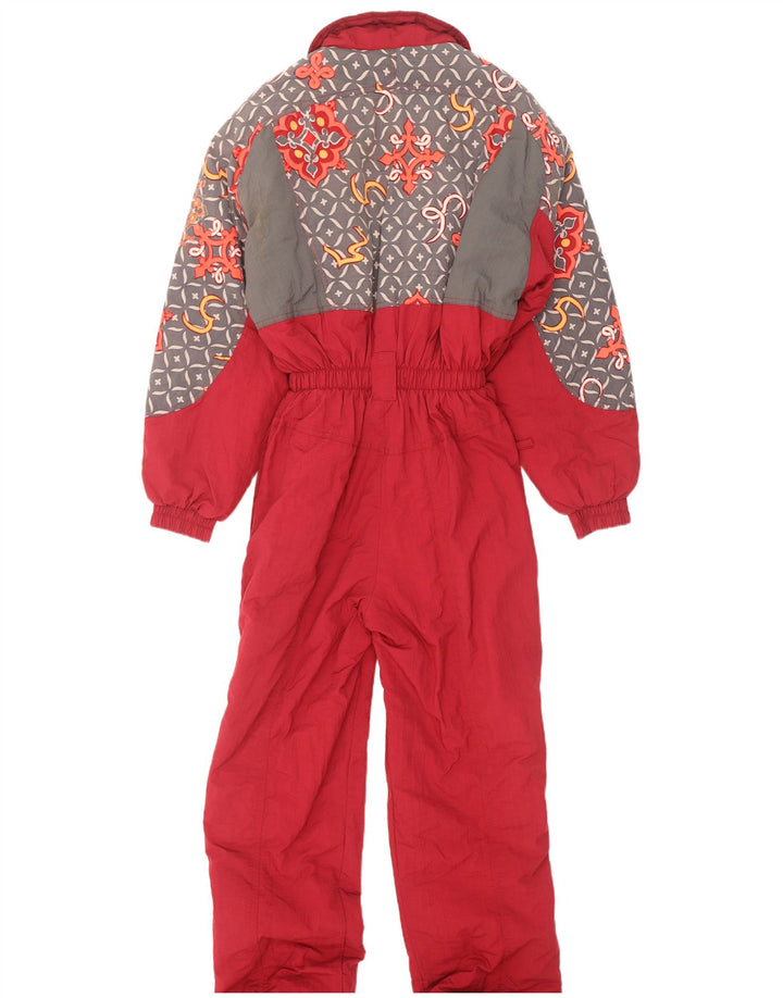 Salopetă de schi X-Cape pentru femei UK 10 Small Red Geometric Nylon