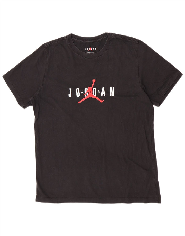 Tricou grafic Jordan pentru bărbați Top mare din bumbac negru