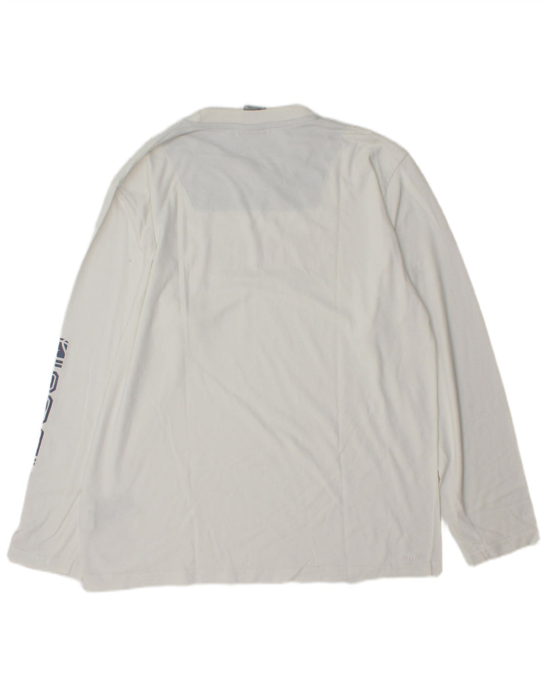 Top grafic Nike cu mânecă lungă pentru bărbați UK 39/41, bumbac alb mediu