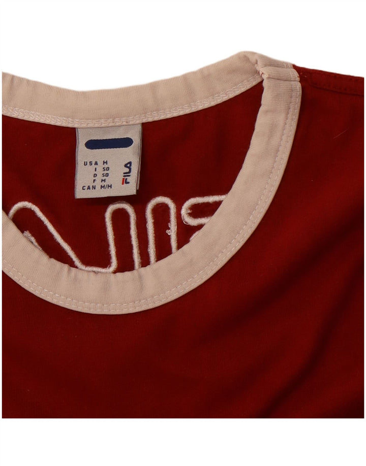 Tricou cu grafică pentru bărbați FILA Top Medium Red Colorblock