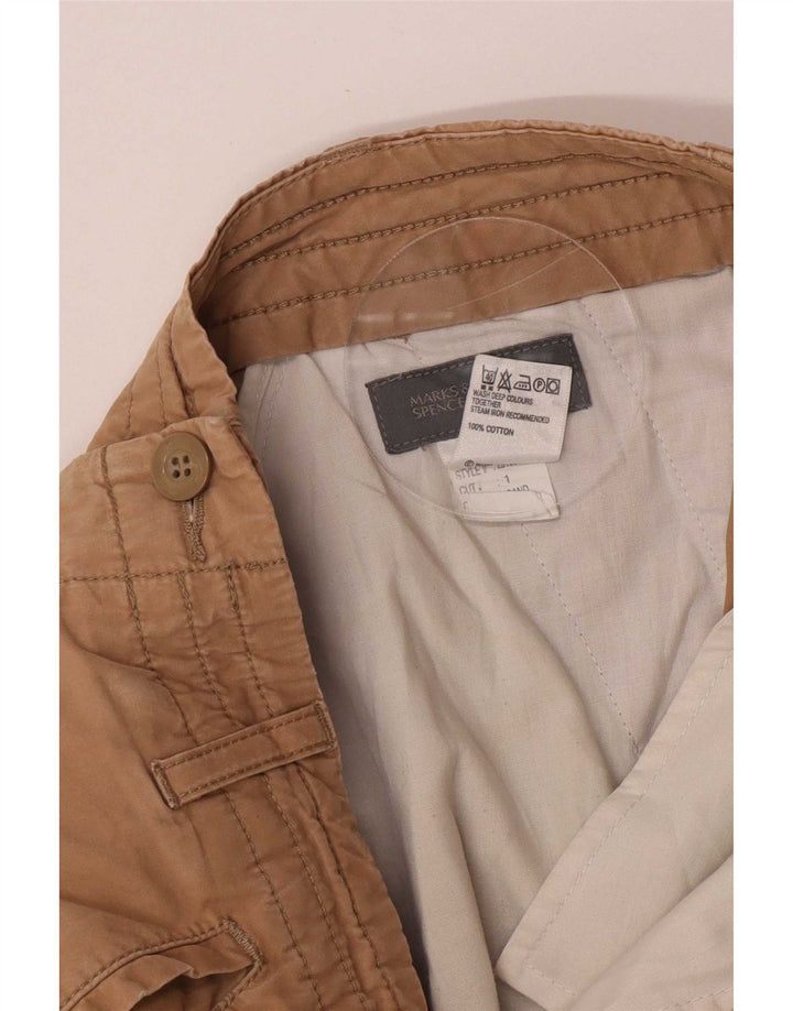 Bermude pentru bărbați Marks & Spencer Cargo W30, bumbac mediu bej