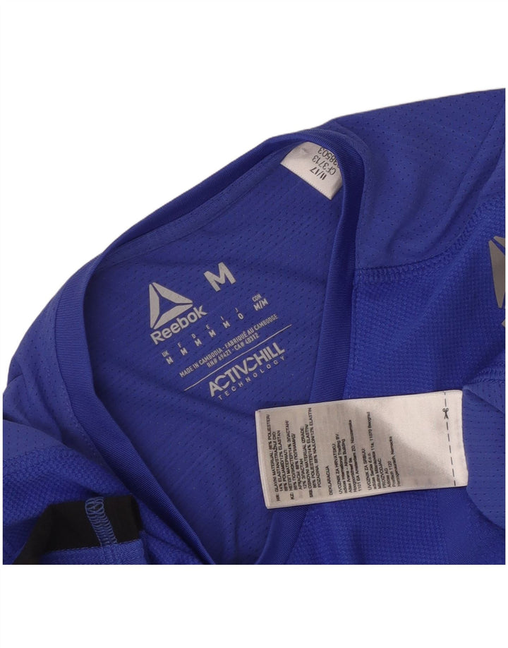 Reebok Tricou pentru femei Top UK 12 Medium Blue Colorblock Poliester