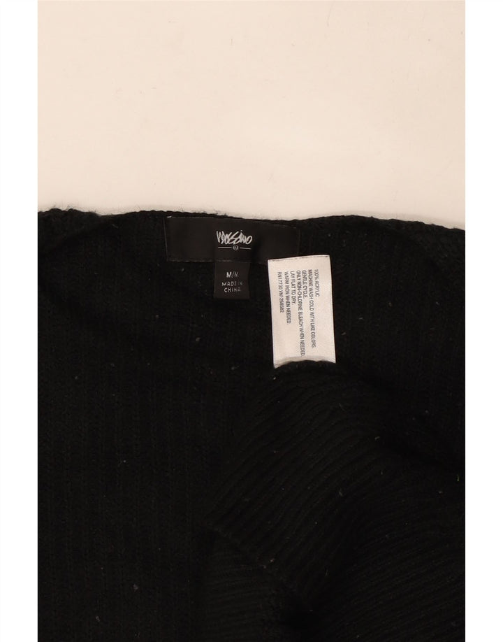 MOSSIMO Pulover cardigan deschis supradimensionat pentru femei UK 14 Medium Black Acrylic