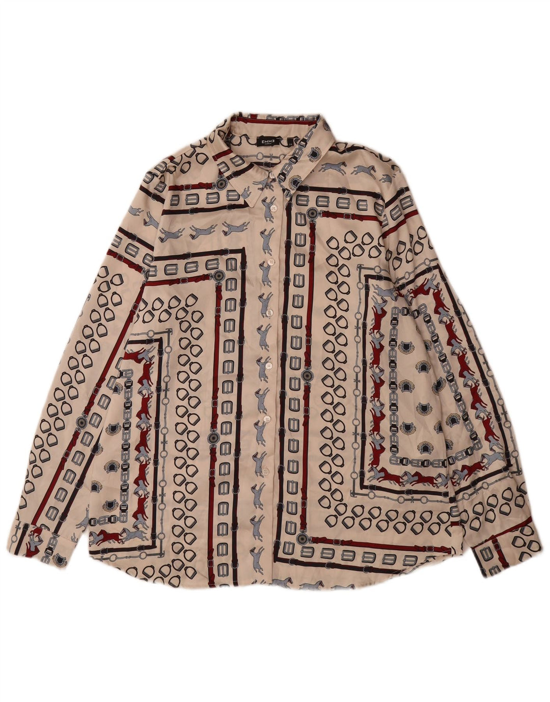 Cămașă Marella pentru femei EMME UK 12 Medium Bej Poliester geometric
