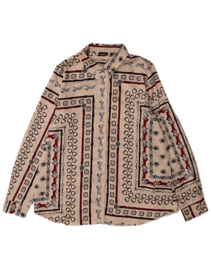 Cămașă Marella pentru femei EMME UK 12 Medium Bej Poliester geometric
