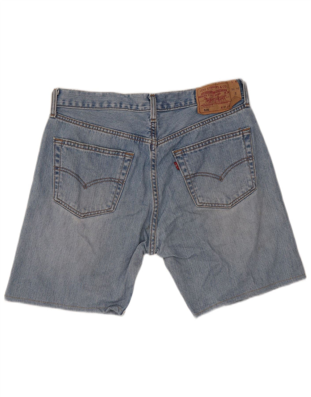 Pantaloni scurți din blugi pentru bărbați LEVI'S 501 W34, bumbac albastru mare