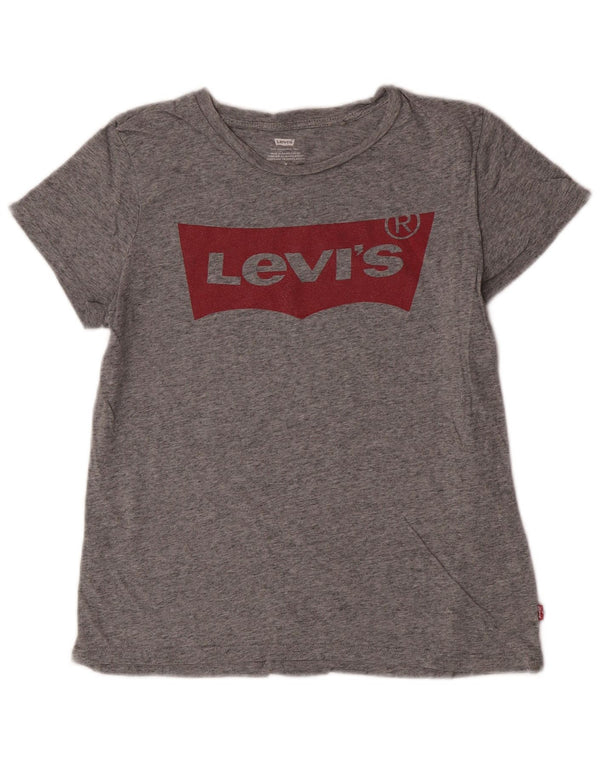 Tricou cu grafic pentru femei Levi's Top UK 14 Medium Grey Flecked Bumbac