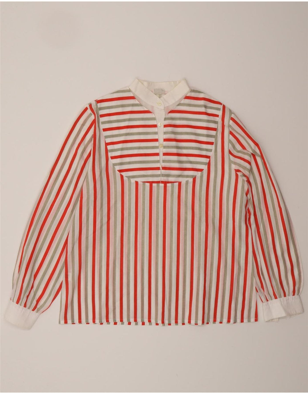 Cămașă pulover pentru femei VINTAGE UK 16 Poliester cu dungi mari, multicolore
