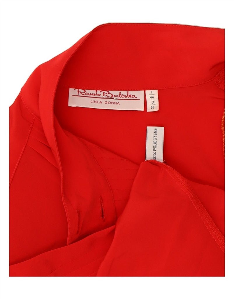 RENATO BALESTRA Womens Blouse Top IT 44 Medium Red Polyester Vintage Renato Balestra and Second-Hand Renato Balestra from Messina Hembry 