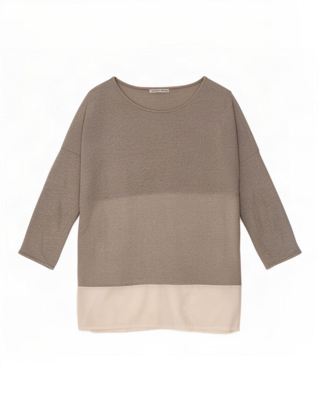 Top cu tunică supradimensionată pentru femei Zara UK 14 Medium Gri Colorblock