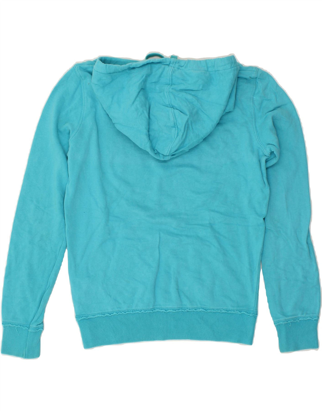 ROXY Womens Oversized Graphic Hoodie Jumper UK 10 Small Blue Cotton Vintage Roxy and Second-Hand Roxy from Messina Hembry 