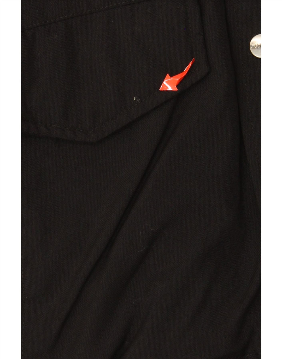 Bomber WOOLRICH pentru bărbați, cu glugă, UK 38, nailon mediu negru