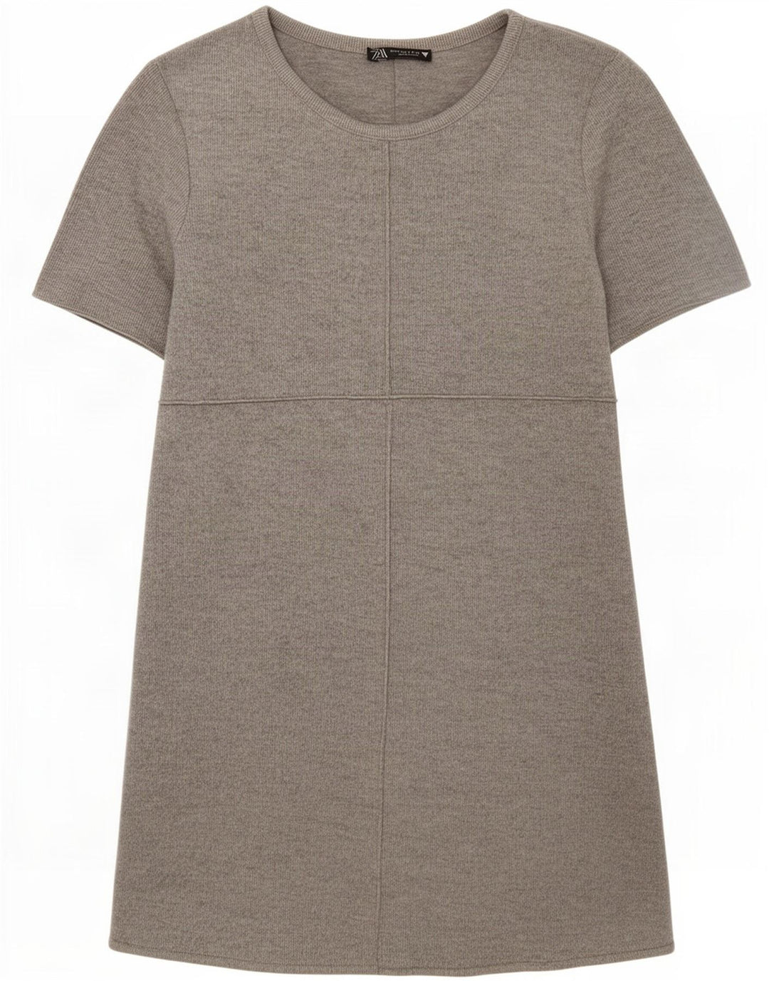 Rochie tricou pentru femei Zara UK 8 Small Gri Poliester