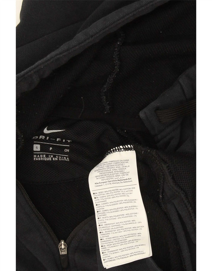 Pulover Nike pentru bărbați Dri Fit, cu fermoar, poliester mic, negru