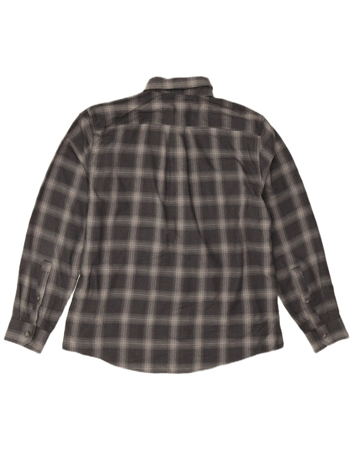 Cămașă de flanel pentru bărbați Eddie Bauer, poliester cu carouri mari bleumarin
