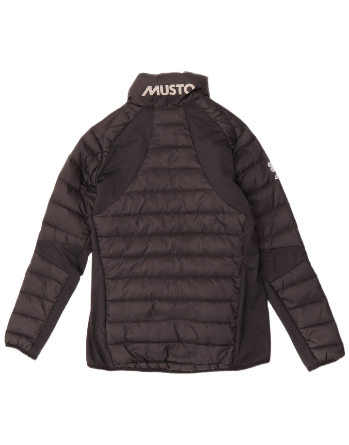 Musto Womens Graphic Cappped Jacket UK 10 Small Black Colourblock Polyamide