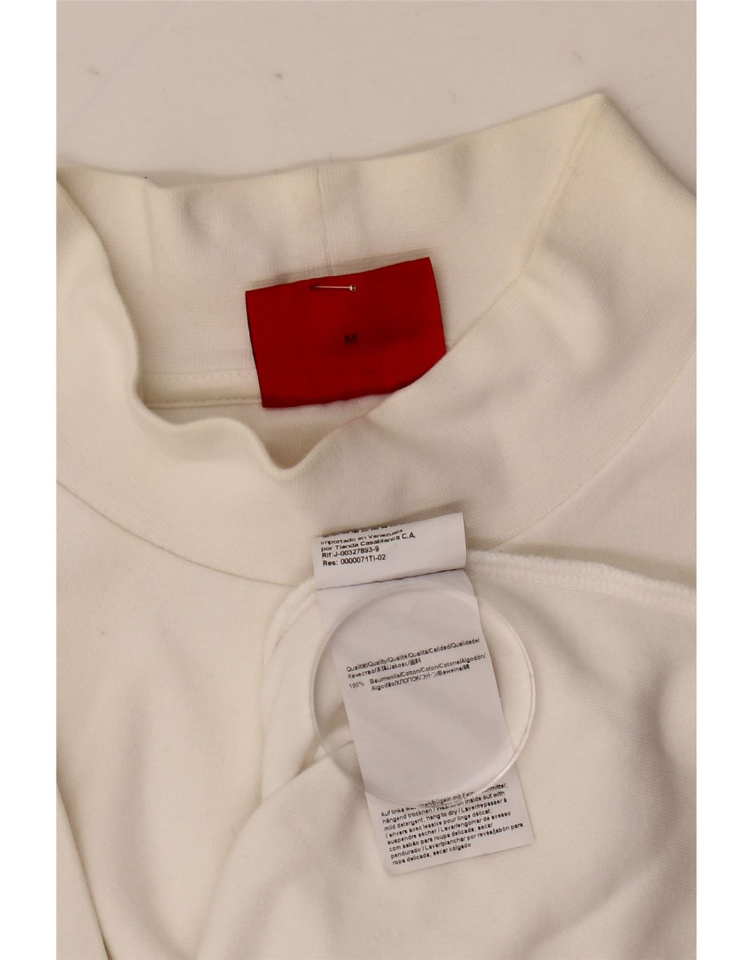 Tricou pentru bărbați Hugo Boss Top Medium White Bumbac