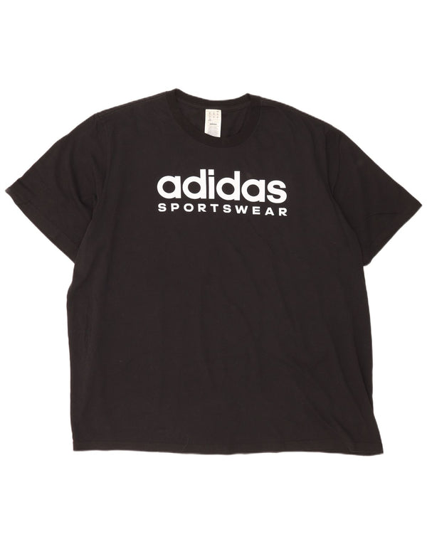 Tricou grafic pentru bărbați Adidas Top 3XL bumbac negru