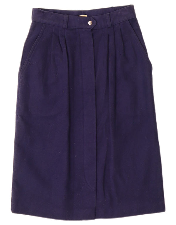 Fusta Midi Fiorucci pentru femei cu talie înaltă IT 40 Small W22 Bumbac bleumarin