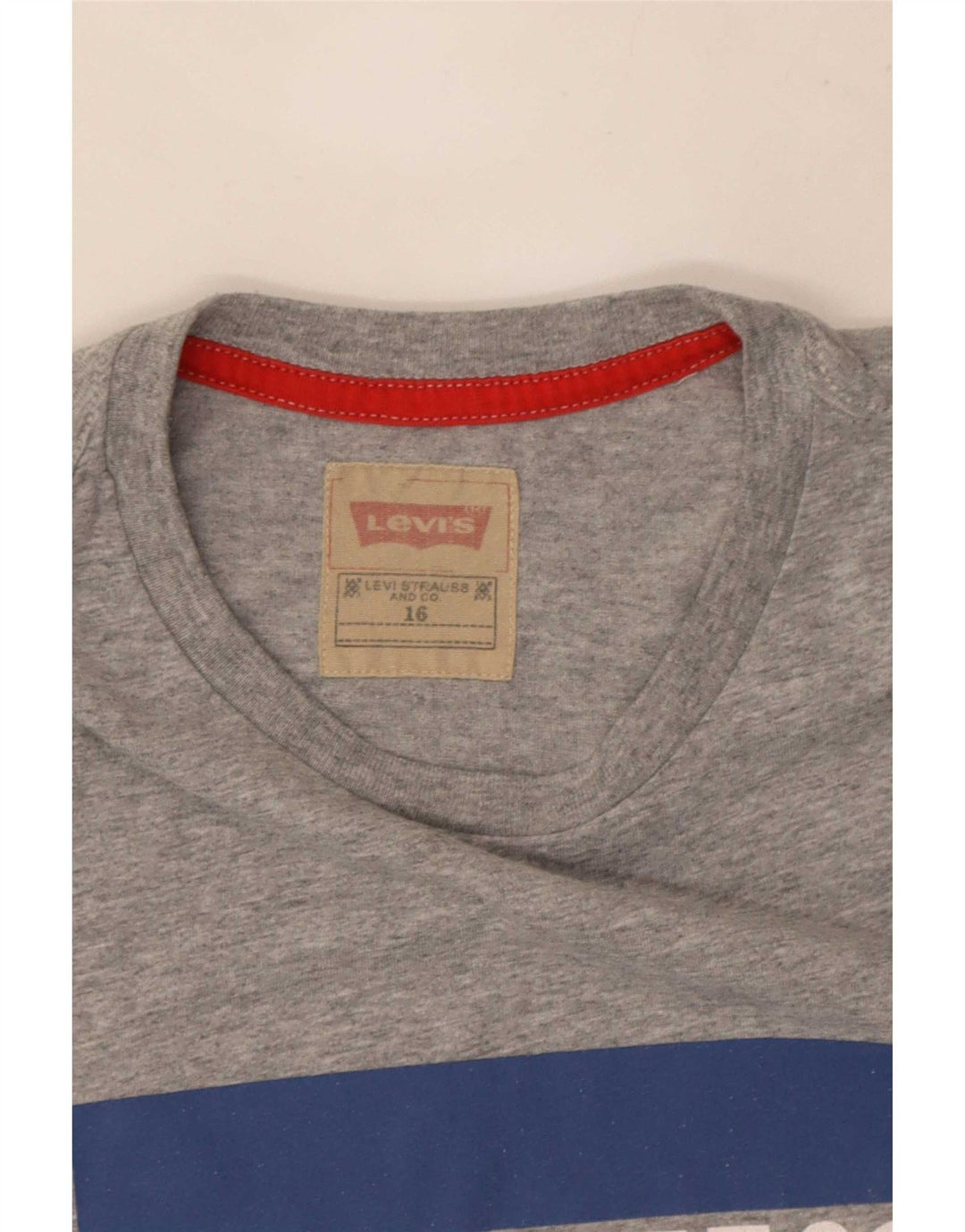 Tricou cu grafică Levi's pentru băieți Top 15-16 ani, gri pete