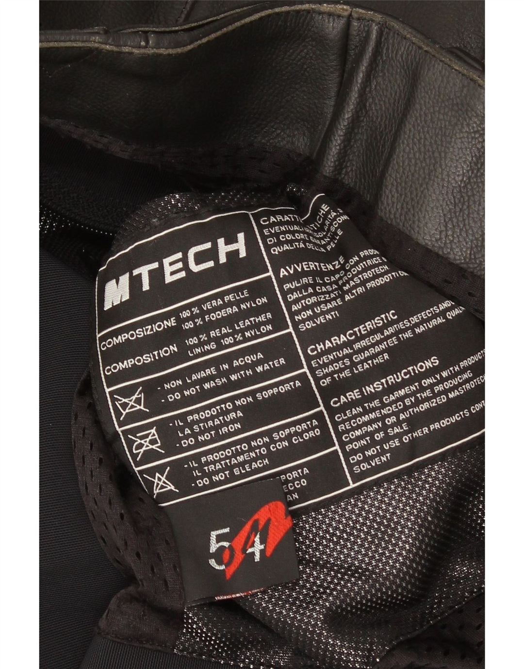 Jachetă de curse din piele pentru motocicletă pentru bărbați M Tech IT 54 XL, negru, color block