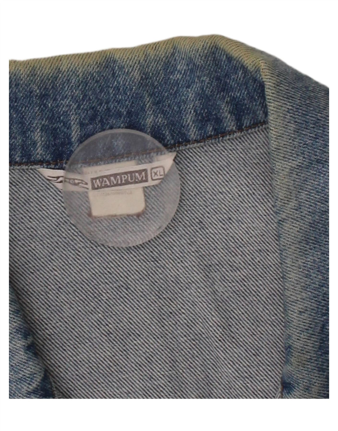 WAMPUM Mens Denim Jacket UK 42 XL Blue Cotton